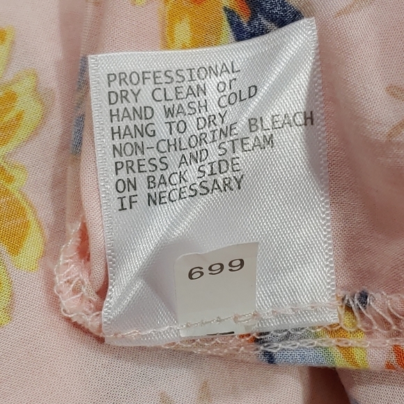 Adrienne Vittadini Sleeveless Summer Floral Business Casual Blouse Sz L - Picture 5 of 5